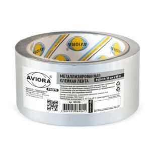 Лента клейкая металлизированная 50 мм x 50 м PROFFI 302-199 AVIORA